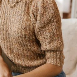 Sweaters Vero Moda Brie Short Sleeve Sweater In Brown - FINAL SALE 14 Sweaters Vero Moda Brie Short Sleeve Sweater In Brown - FINAL SALE