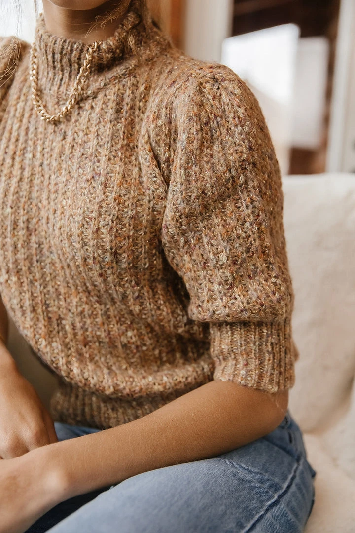 Sweaters Vero Moda Brie Short Sleeve Sweater In Brown - FINAL SALE 6 Sweaters Vero Moda Brie Short Sleeve Sweater In Brown - FINAL SALE