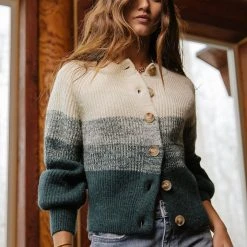 Sweaters Vero Moda Delaine Knitted Cardigan In Blue - FINAL SALE