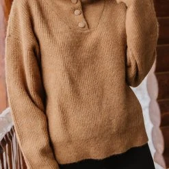 Sweaters Vero Moda Ariella Pullover In Camel - FINAL SALE