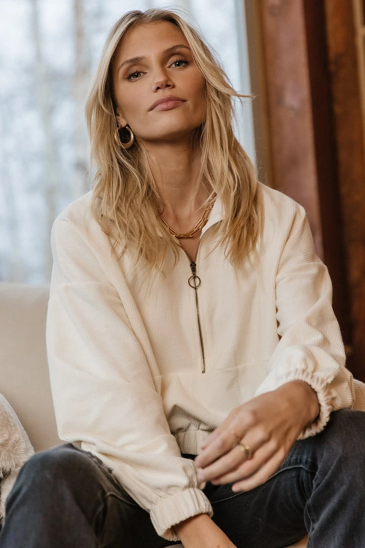 GINGER G Tops Anisa Pullover In Cream 7 GINGER G Tops Anisa Pullover In Cream