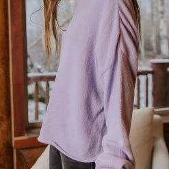 WORUI Rhonda Mock Neck Top In Lavender - FINAL SALE Fresh Markdowns