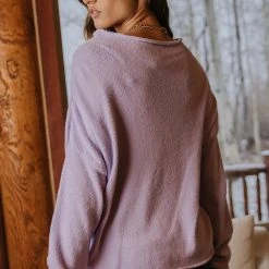 WORUI Rhonda Mock Neck Top In Lavender - FINAL SALE Fresh Markdowns