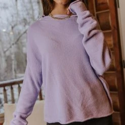 WORUI Rhonda Mock Neck Top In Lavender - FINAL SALE Fresh Markdowns