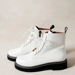 BEAST FASHION Millie Combat Boots In White