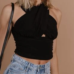 Sleeveless Vero Moda Morgen Crisscross Halter Top