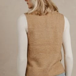 Sweaters Vero Moda Lia Sweater Vest In Camel