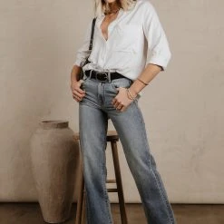 DRESS FORUM Sheera Button Down Top In Ivory Tops 11 DRESS FORUM Sheera Button Down Top In Ivory Tops