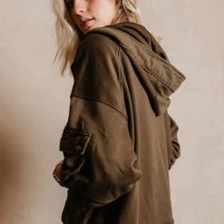 SINA Tania Utility Jacket In Olive Outerwear