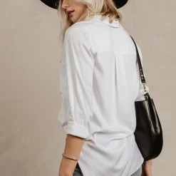 DRESS FORUM Sheera Button Down Top In Ivory Tops 14 DRESS FORUM Sheera Button Down Top In Ivory Tops