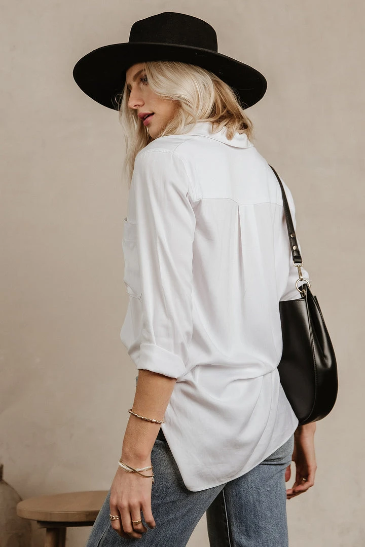 DRESS FORUM Sheera Button Down Top In Ivory Tops 8 DRESS FORUM Sheera Button Down Top In Ivory Tops