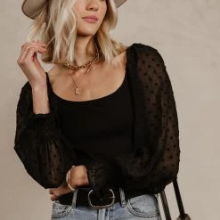 PROMESA Tops Geneva Bodysuit In Black