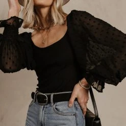 PROMESA Tops Geneva Bodysuit In Black