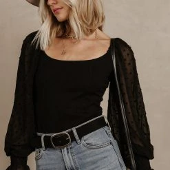 PROMESA Tops Geneva Bodysuit In Black