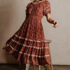 BLU PEPPER Chantal Tiered Midi Dress