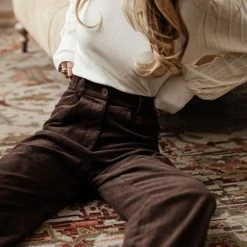 CRESCENT Adora Corduroy Pants In Brown