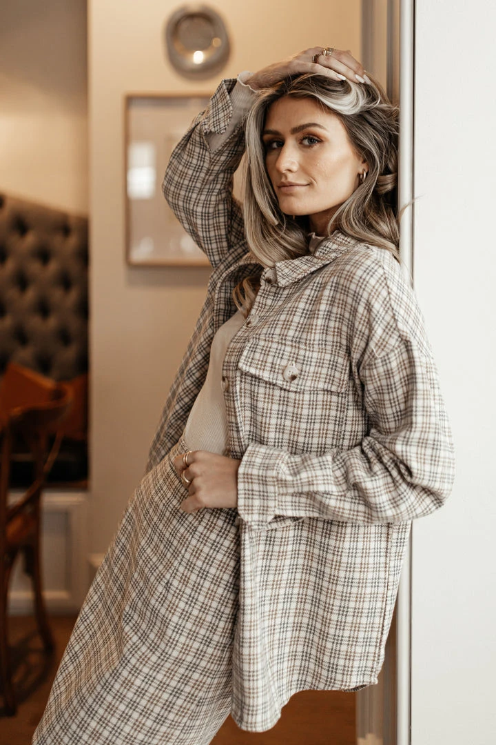 PAPER CRANE Sasha Plaid Shirt Work Edit 4 PAPER CRANE Sasha Plaid Shirt Work Edit