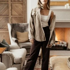 CRESCENT Adora Corduroy Pants In Brown