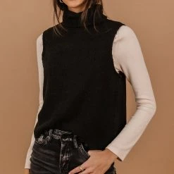 Sweaters Vero Moda River Sweater Vest In Black - FINAL SALE