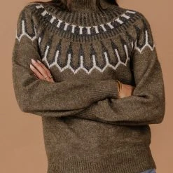 Sweaters Vero Moda Amora Sweater In Olive - FINAL SALE