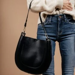 TRIPLE 7 GLOBAL Larina Shoulder Bag In Black