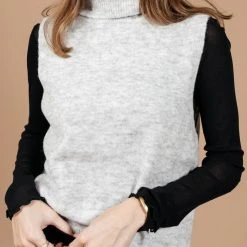 Vero Moda Lia Sweater Vest In Ivory Sweaters
