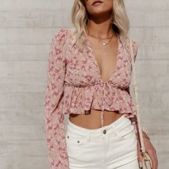 DRESS FORUM Stacey Floral Blouse Long Sleeve 13 DRESS FORUM Stacey Floral Blouse Long Sleeve