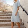 Vero Moda Haven Midi Dress In Light Blue Back In Stock