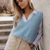 Work Edit Vero Moda Libbie Sweater Vest In Blue