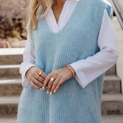 Work Edit Vero Moda Libbie Sweater Vest In Blue