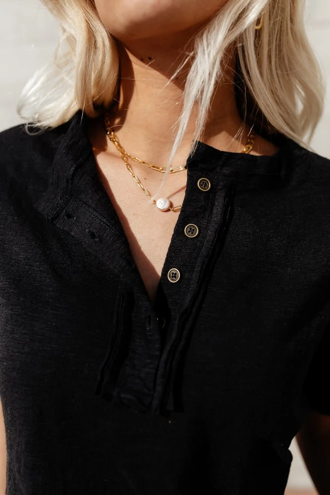 WELLMADE INC Thiago Top In Black 4 WELLMADE INC Thiago Top In Black