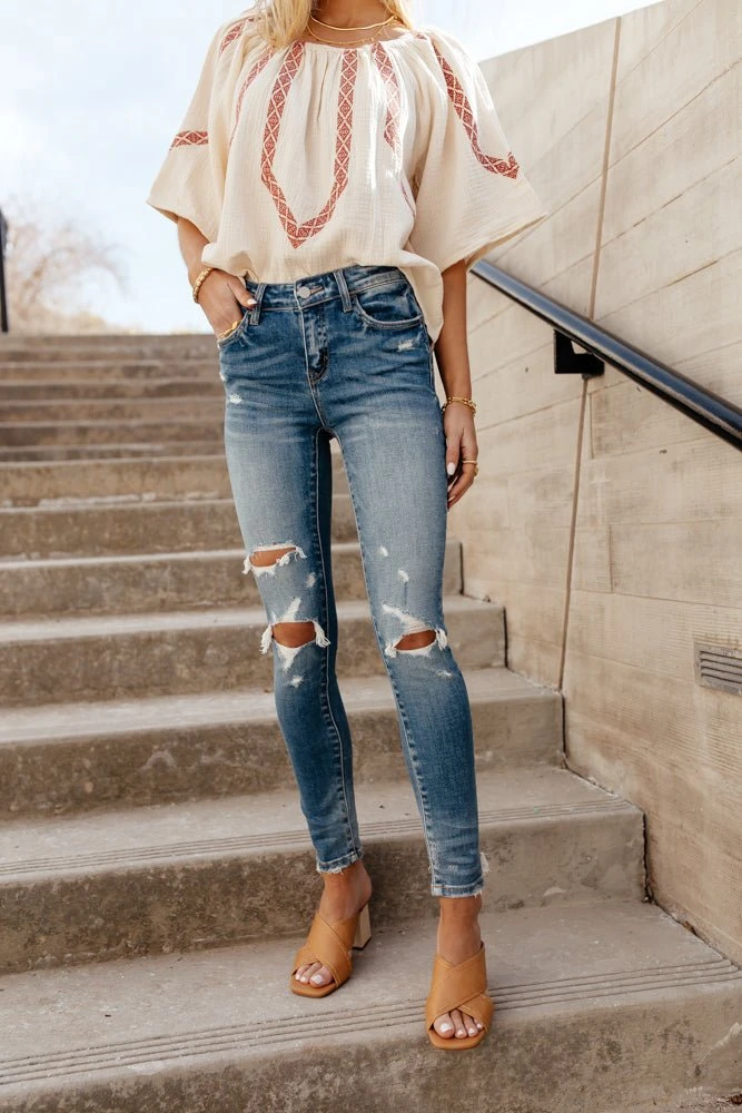 PLASTIC Margot Distressed Skinny Denim 3 PLASTIC Margot Distressed Skinny Denim