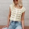LUSH CLOTHING Tonya Crochet Top Tops