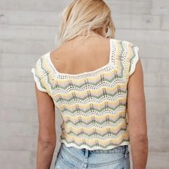 LUSH CLOTHING Tonya Crochet Top Tops