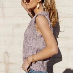 SINA Work Edit Rudie Sweater Vest In Purple