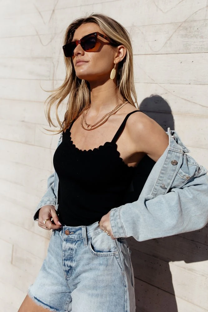 BLU PEPPER Bohme Essentials Sabine Tank In Black 4 BLU PEPPER Bohme Essentials Sabine Tank In Black