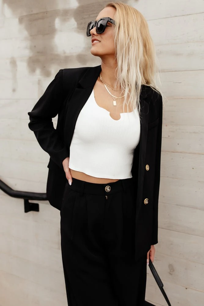 AARON & AMBER New Arrivals PREORDER - Romaine Blazer In Black 10 AARON & AMBER New Arrivals PREORDER - Romaine Blazer In Black