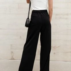 AARON & AMBER PREORDER - Romaine Wide Leg Pants In Black Preorders