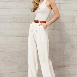 AARON & AMBER PREORDER - Romaine Wide Leg Pants In Black Preorders