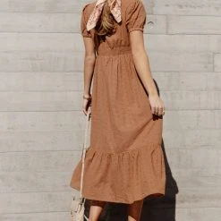IN LOOM Jules Midi Dress In Camel