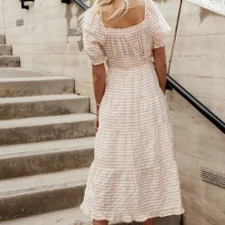 MOON RIVER Fresh Markdowns Livie Midi Dress In Pink - FINAL SALE