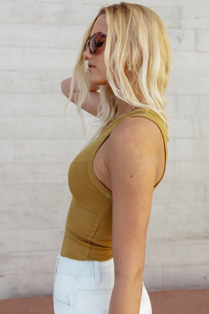 WORUI Kendall Tank In Olive Bohme Essentials 6 WORUI Kendall Tank In Olive Bohme Essentials