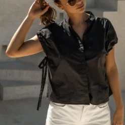 Maize Brittany Top In Black - FINAL SALE Work Edit