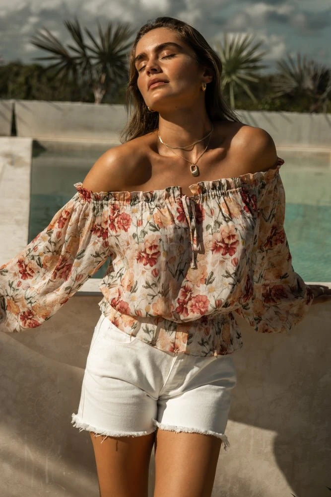 DRESS FORUM Brandi Floral Blouse Long Sleeve 6 DRESS FORUM Brandi Floral Blouse Long Sleeve