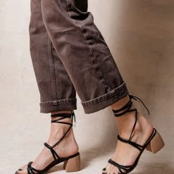 FREE SOUL/MIRACLE MILE Freya Strappy Sandals In Black