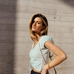 GINGER G Dixie Cropped Top In Mint - FINAL SALE Fresh Markdowns 13 GINGER G Dixie Cropped Top In Mint - FINAL SALE Fresh Markdowns