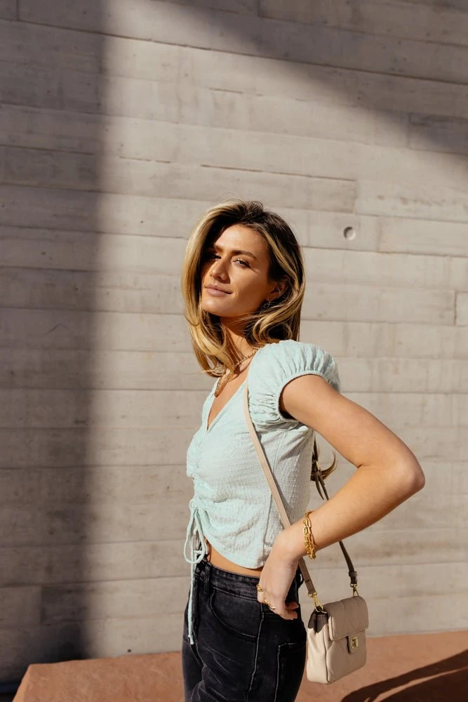 GINGER G Dixie Cropped Top In Mint - FINAL SALE Fresh Markdowns 7 GINGER G Dixie Cropped Top In Mint - FINAL SALE Fresh Markdowns