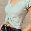 GINGER G Dixie Cropped Top In Mint - FINAL SALE Fresh Markdowns