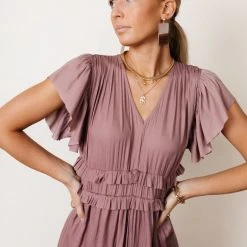 WORUI Willa Ruffle Dress In Lavender