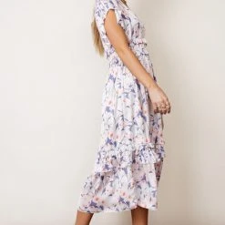 WORUI Top Sellers Willa Ruffle Dress In Pink Floral